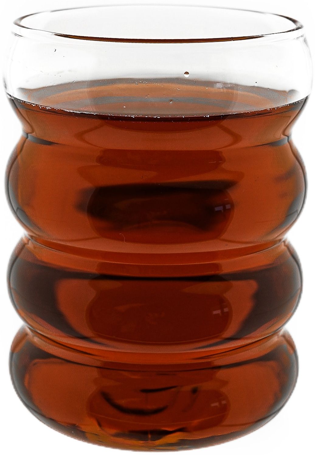 8er Trinkgläser-Set 350 ml Wave-Style Kaffeegläser Getränkebecher transparent Bild 1