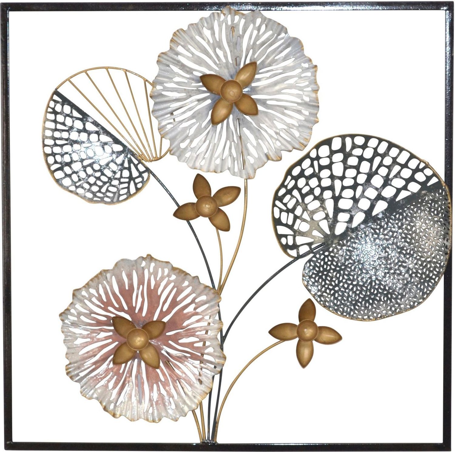 Florales Metallbild "Roland" 50x50 cm Bild 1