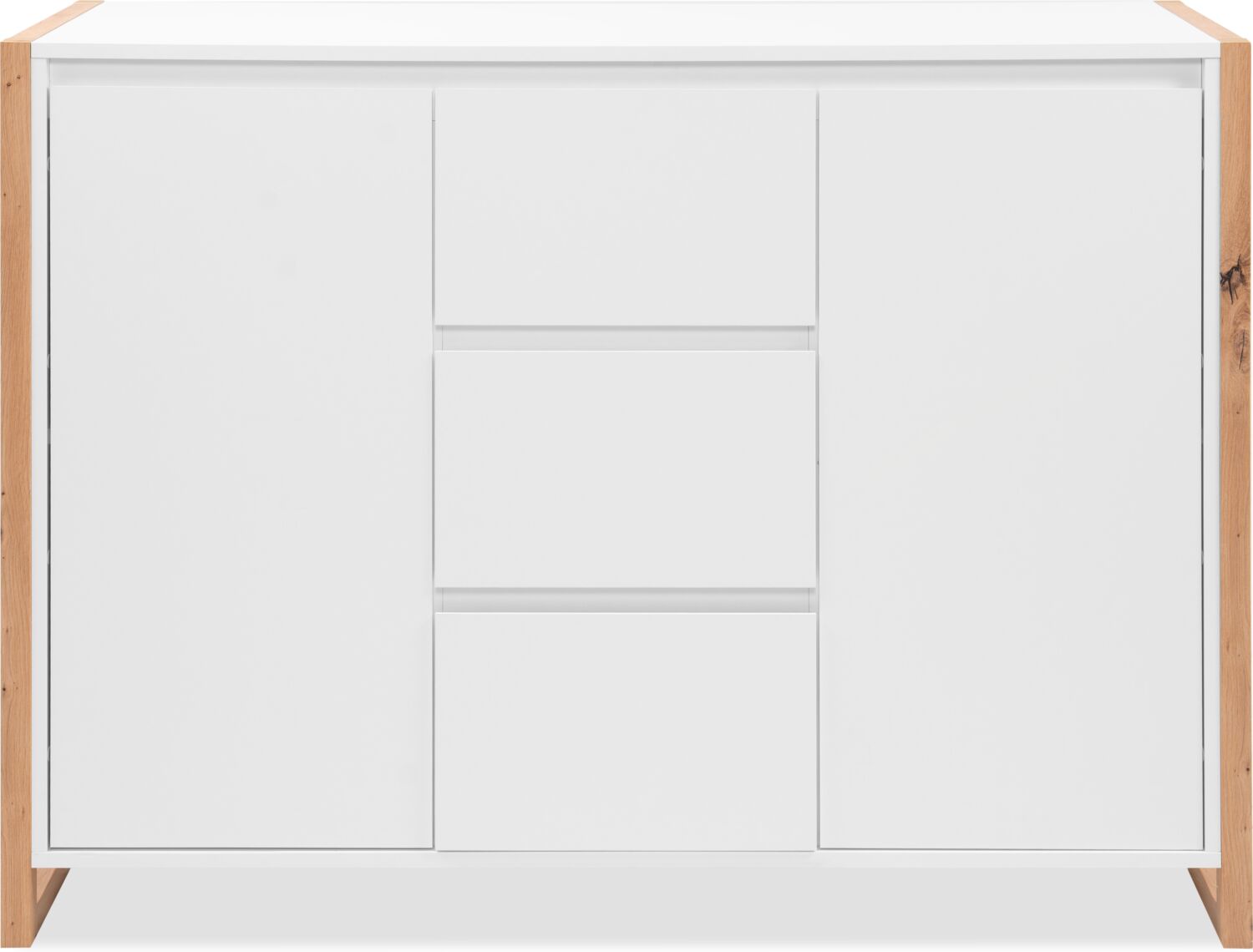 Finori Denver 2 Kommode, weiß / Dekor Artisan Oak | Maße: B x H x T ca. 120 x 88 x 40 cm Bild 1