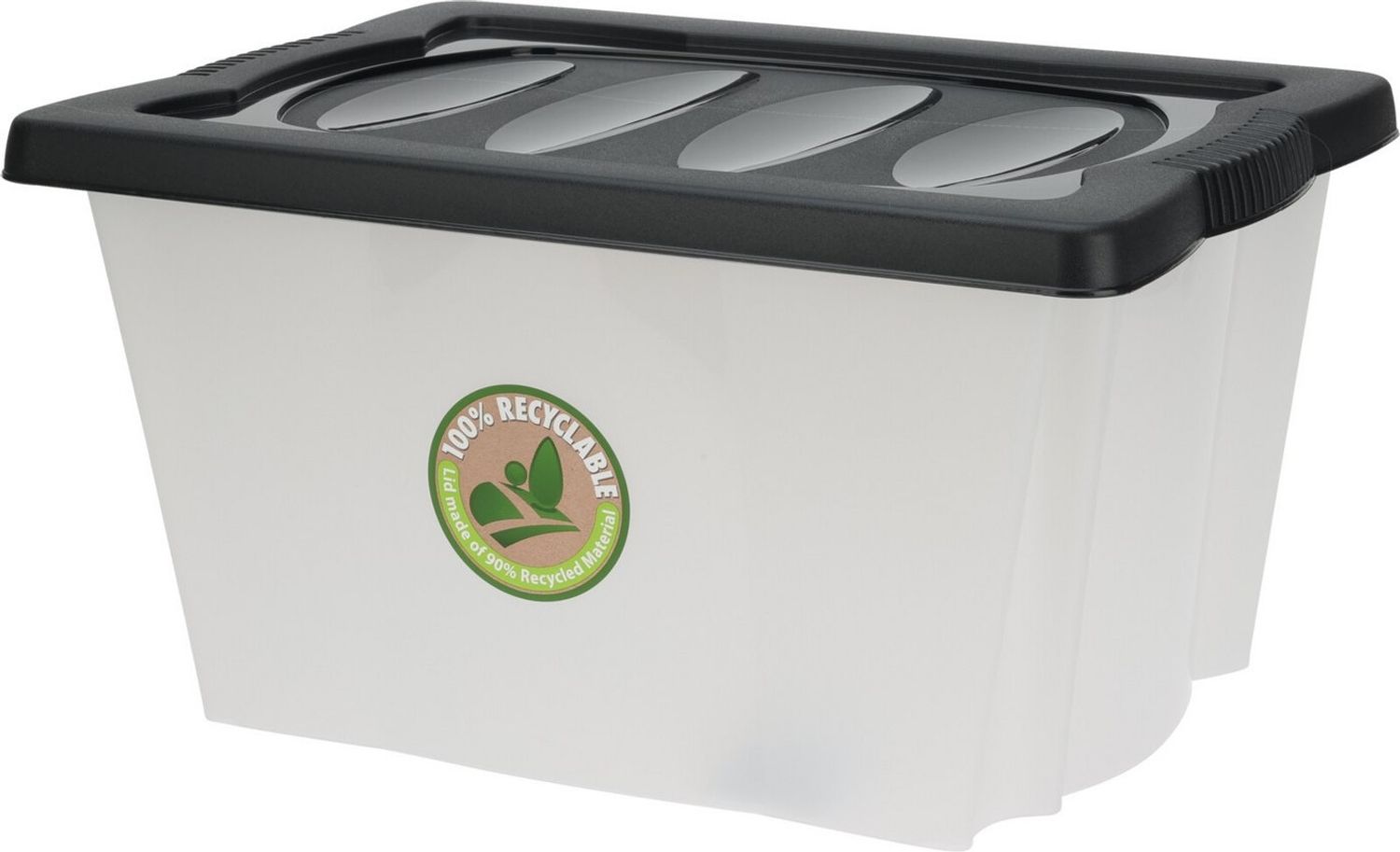 Koopman Stapelbox Aufbewahrung 20 L Kunststoff Deckel 2/3/4er Set (4 St), 4er Set, Aufbewahrungsbox, Multibox, Stapelkiste, mit Deckel Bild 1