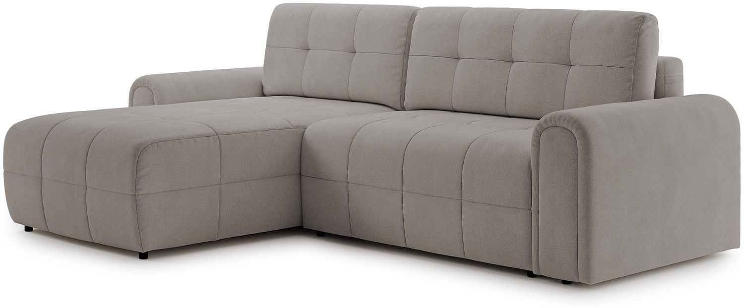 Selsey Simolla – Ecksofa mit Schlaffunktion und Bettkasten, links, Chenille, Greige Bild 1