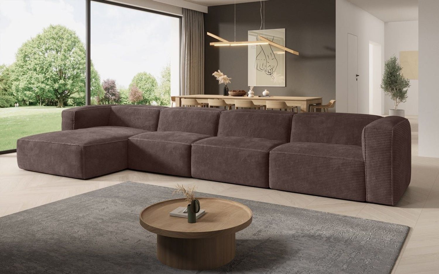Luxusbetten24 Sofa Designer Sofa Comfy L Maxi in Cord Bild 1