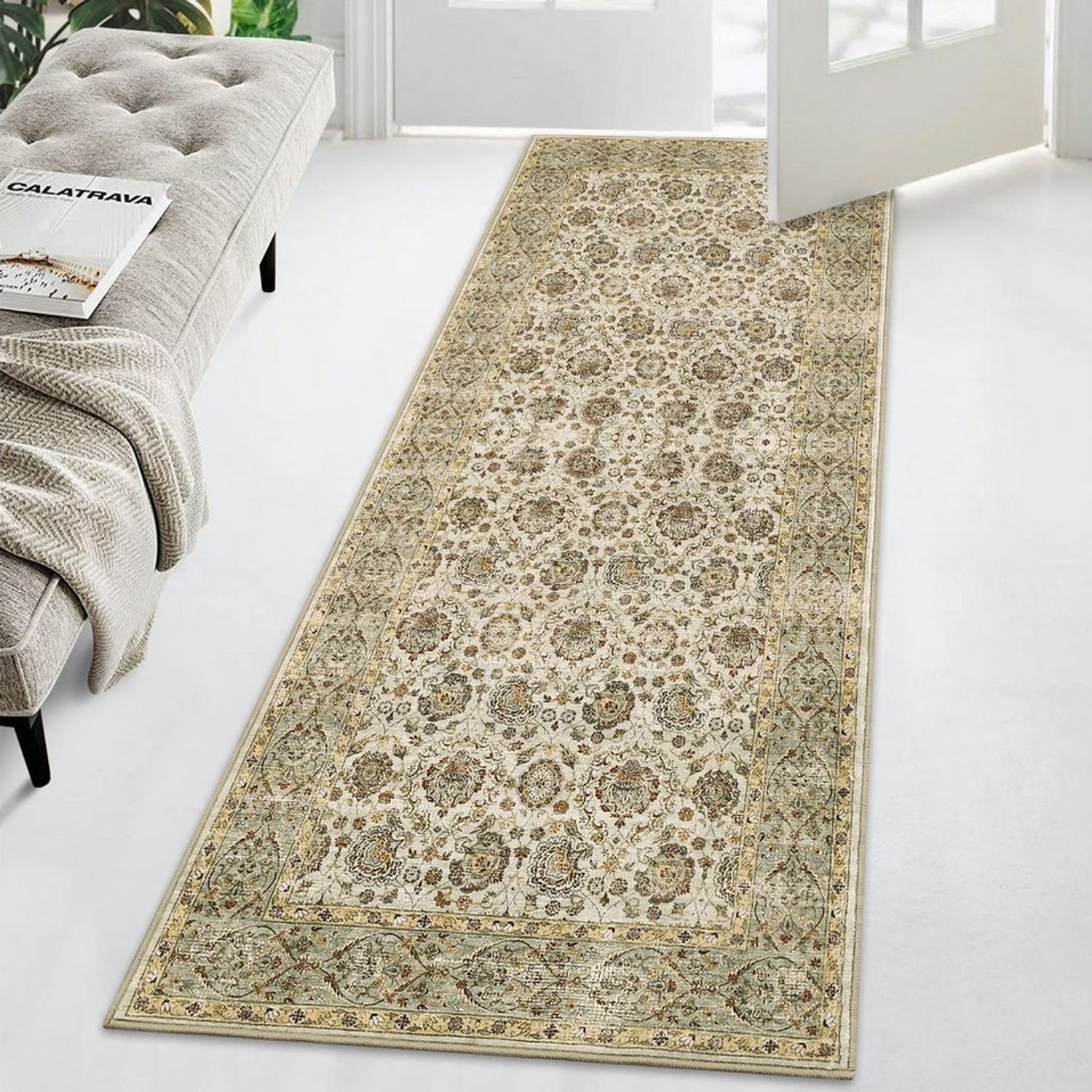 GarveeMore Teppich Boho Vintage Teppich Waschbar rutschfest Teppich, Höhe: 6.6 mm, Kurzflorteppich Bild 1