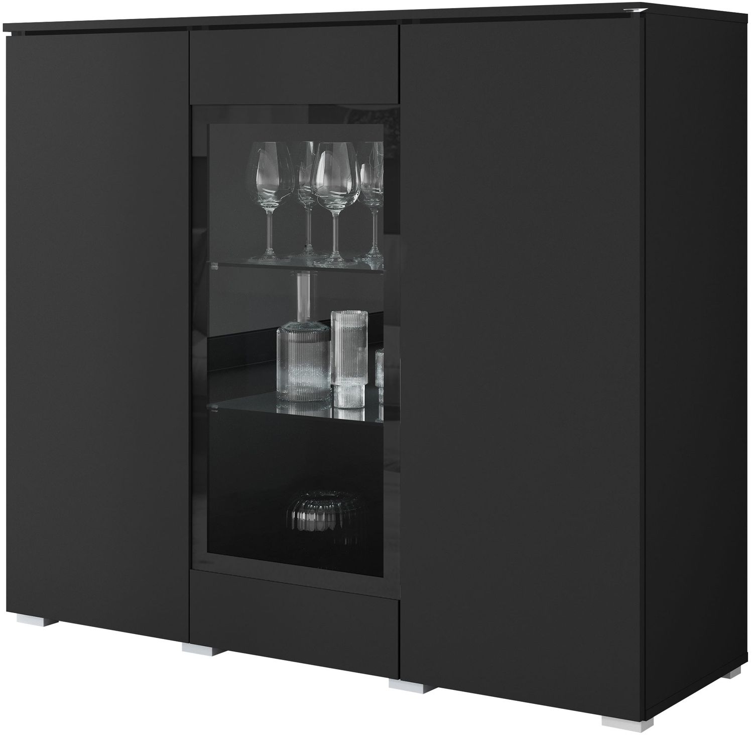 Kommode Doppo 120 (Farbe: Schwarzer Graphit, ohne Beleuchtung) Bild 1