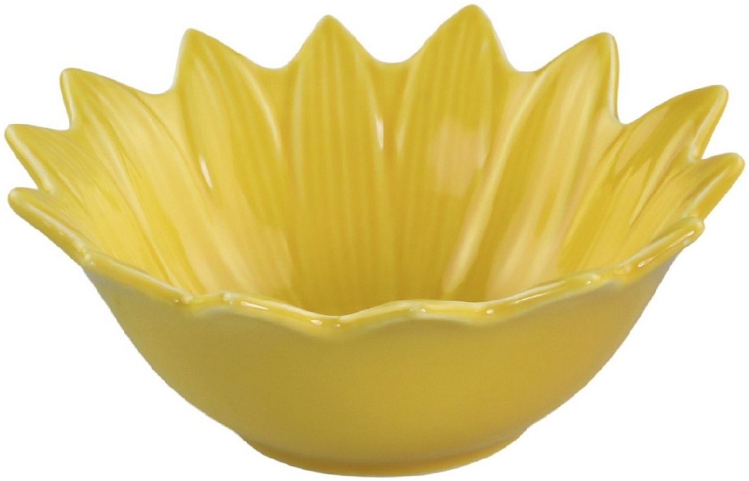 Chic Antique Schüssel Chic Antique - Schüssel Schale 400 ml Porzellan D 15cm Blumeform Gelb, Porzellan Bild 1