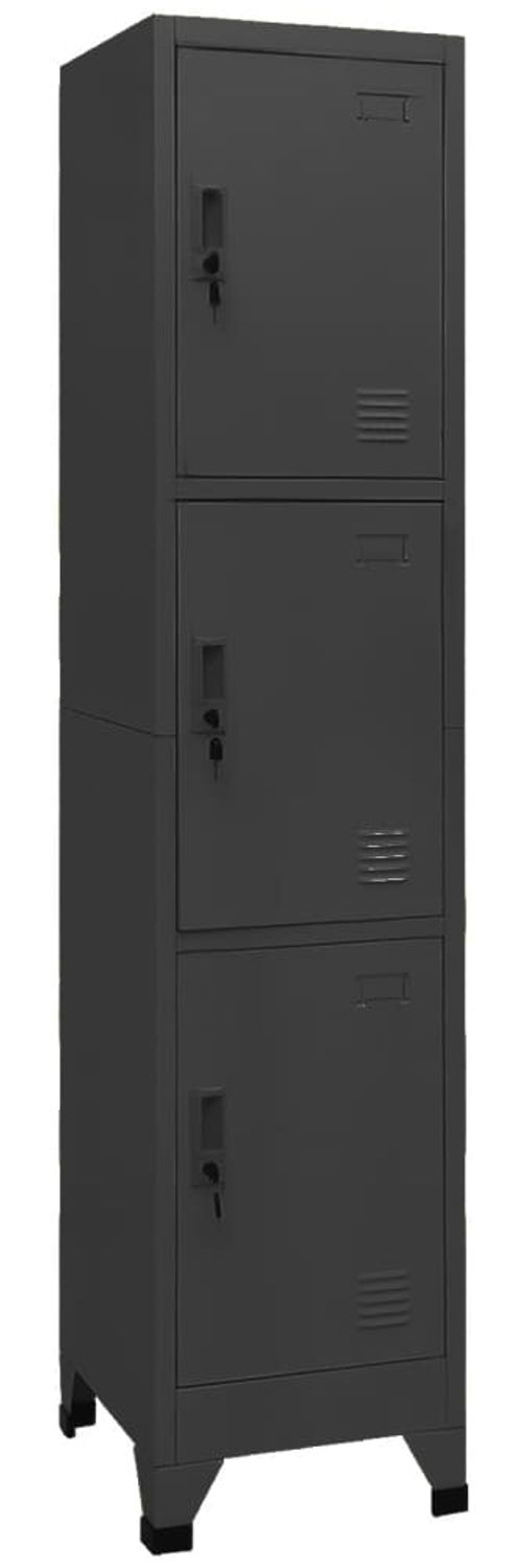 vidaXL Schließfachschrank Anthrazit 38 x 45 x 180 cm Stahl Bild 1