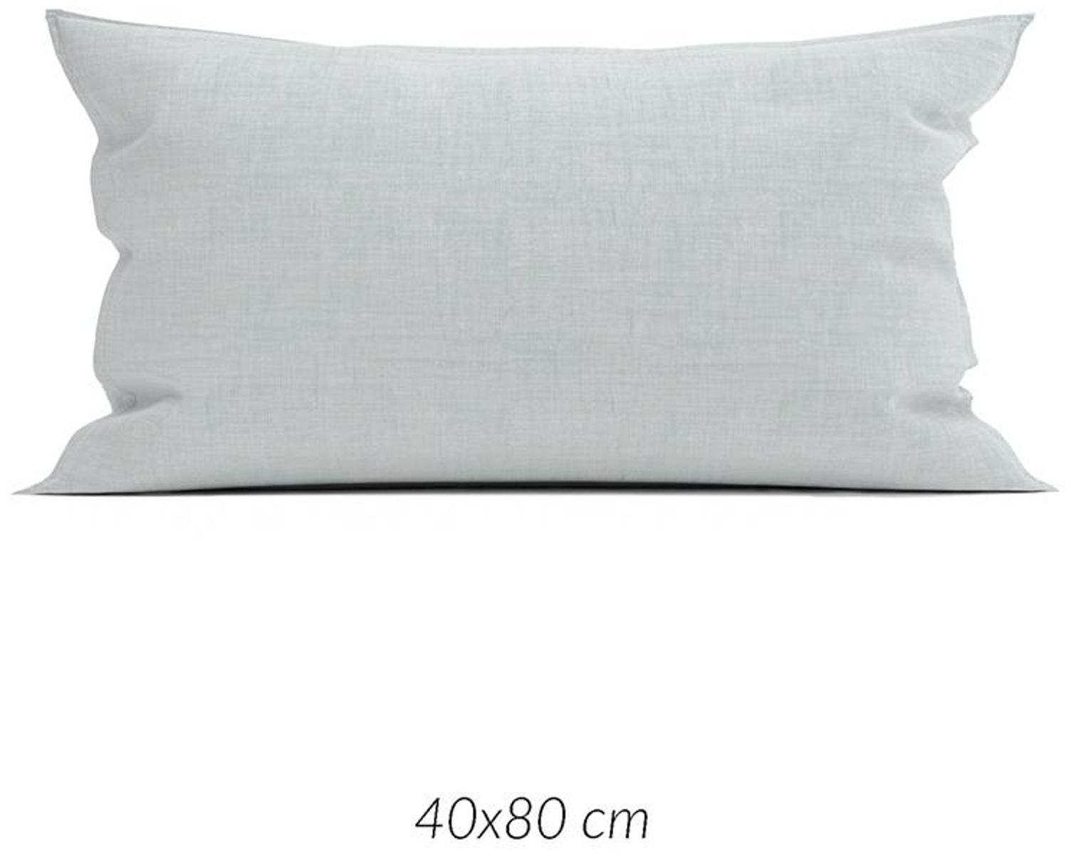 2 Stück Zo! Home Cotton Kissenbezüge 40x80 Lino Mint Green hellgrün meliert uni Bild 1
