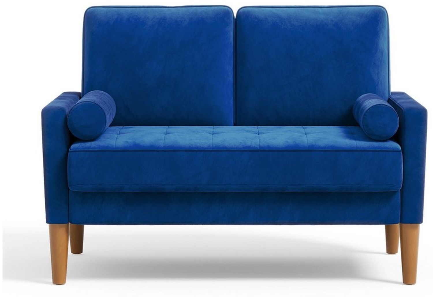 ToteBox 2-Sitzer 121CM Kleine Samt Sofa mit 2 Kissen für Wohnzimmer, Schlafzimmer Bild 1