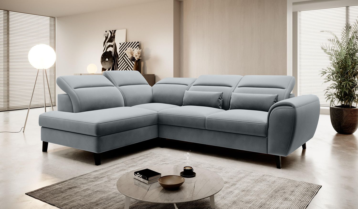 Wohnideebilder Noble Grau Ecksofas & Eckcouches CO-NOB-LT-04VE Bild 1