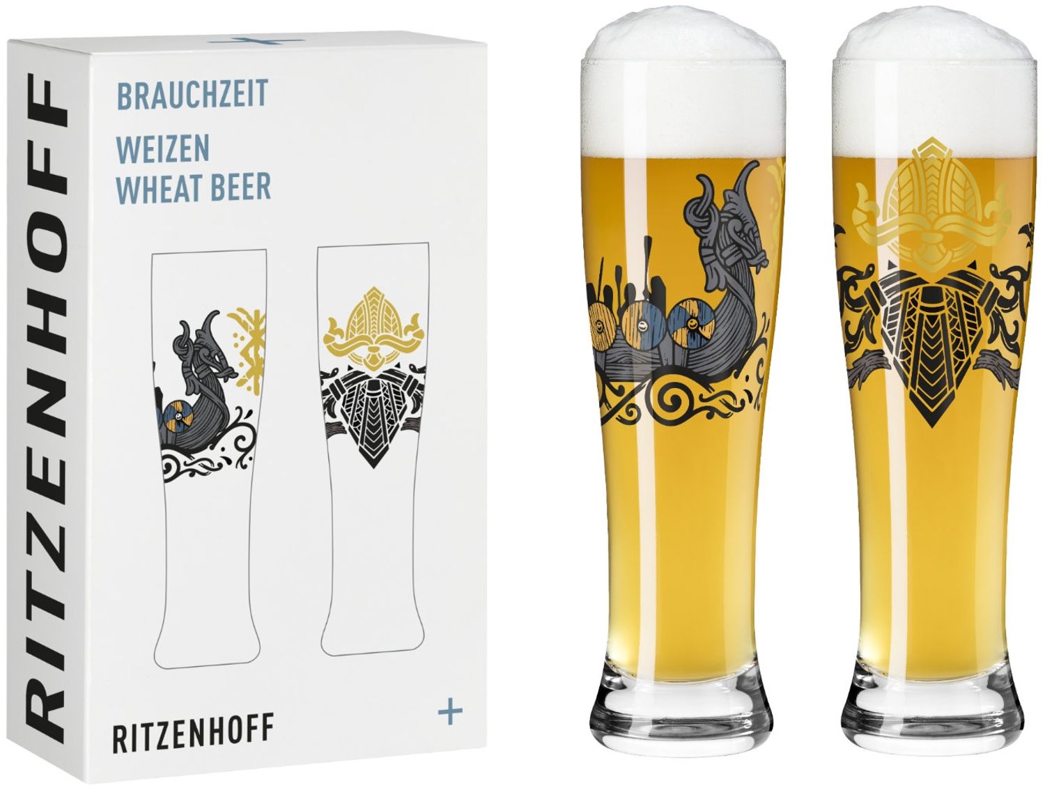 Ritzenhoff 3481010 BRAUCHZEIT Weizen 2er Set #19 #20 J. Vanis 2023 / Bierglas / Weizenbierglas Bild 1