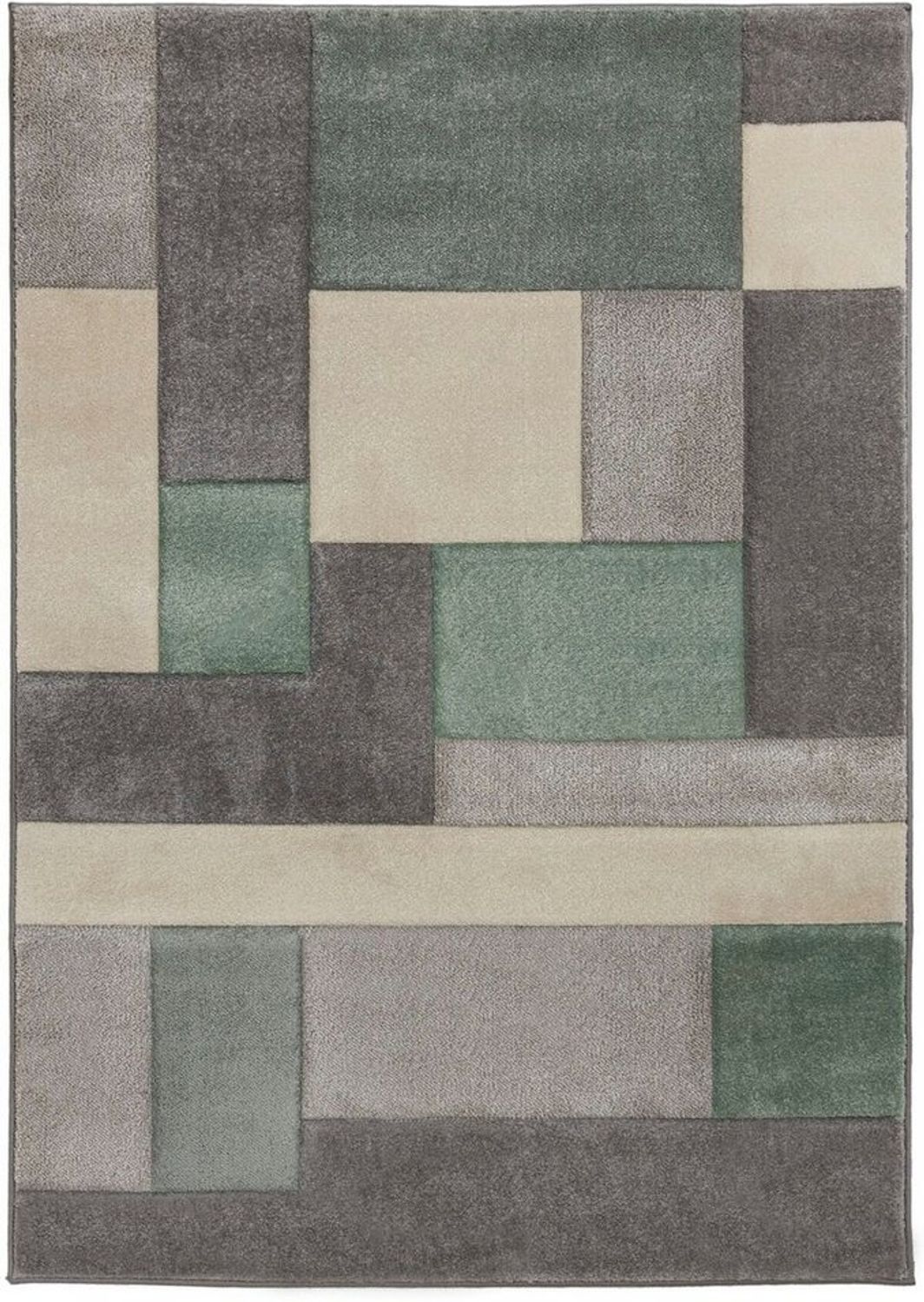 FLAIR RUGS Teppich Cosmos, rechteckig, Höhe: 12 mm, Patchwork Design, mehrfarbig, mit Hoch-Tief-Effekt Bild 1