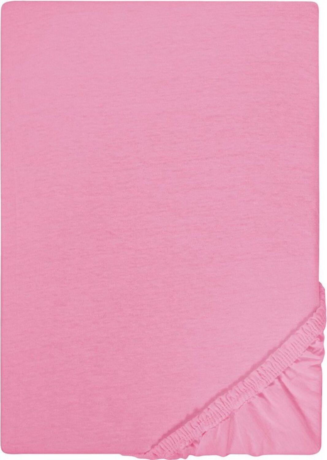 Biberna Jersey-Spannbetttuch, 100 % Baumwolle, Pink, 1x 140x200 cm - 160x200 cm Bild 1