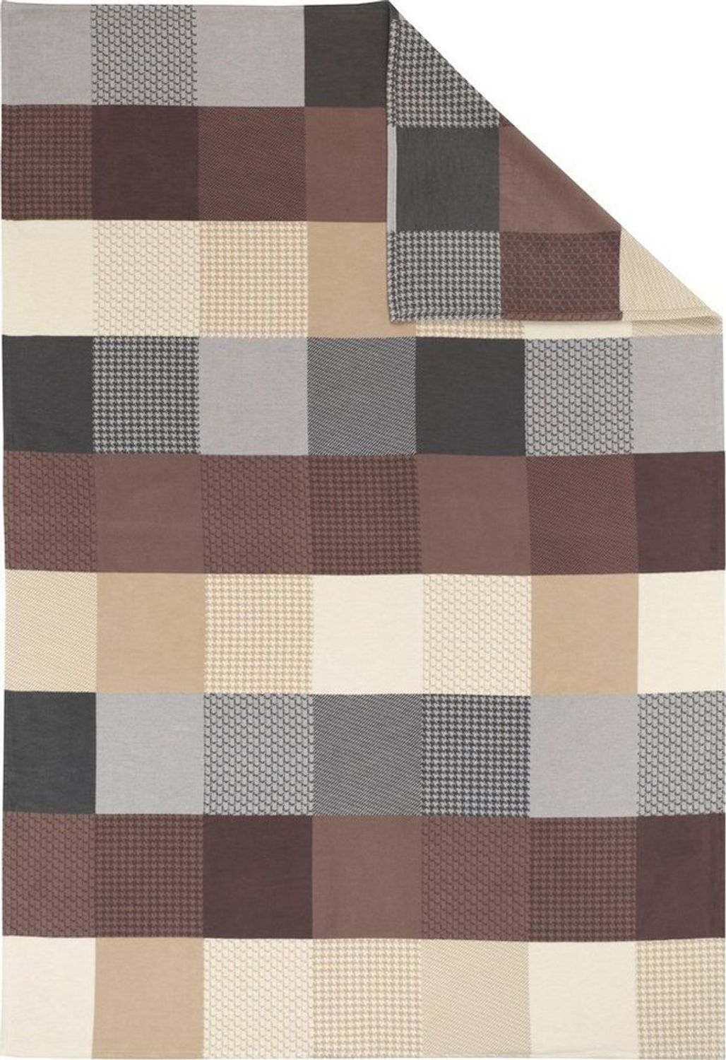 Wohndecke Pittsburgh, IBENA, mit vielen Vierecken, Kuscheldecke Bild 1