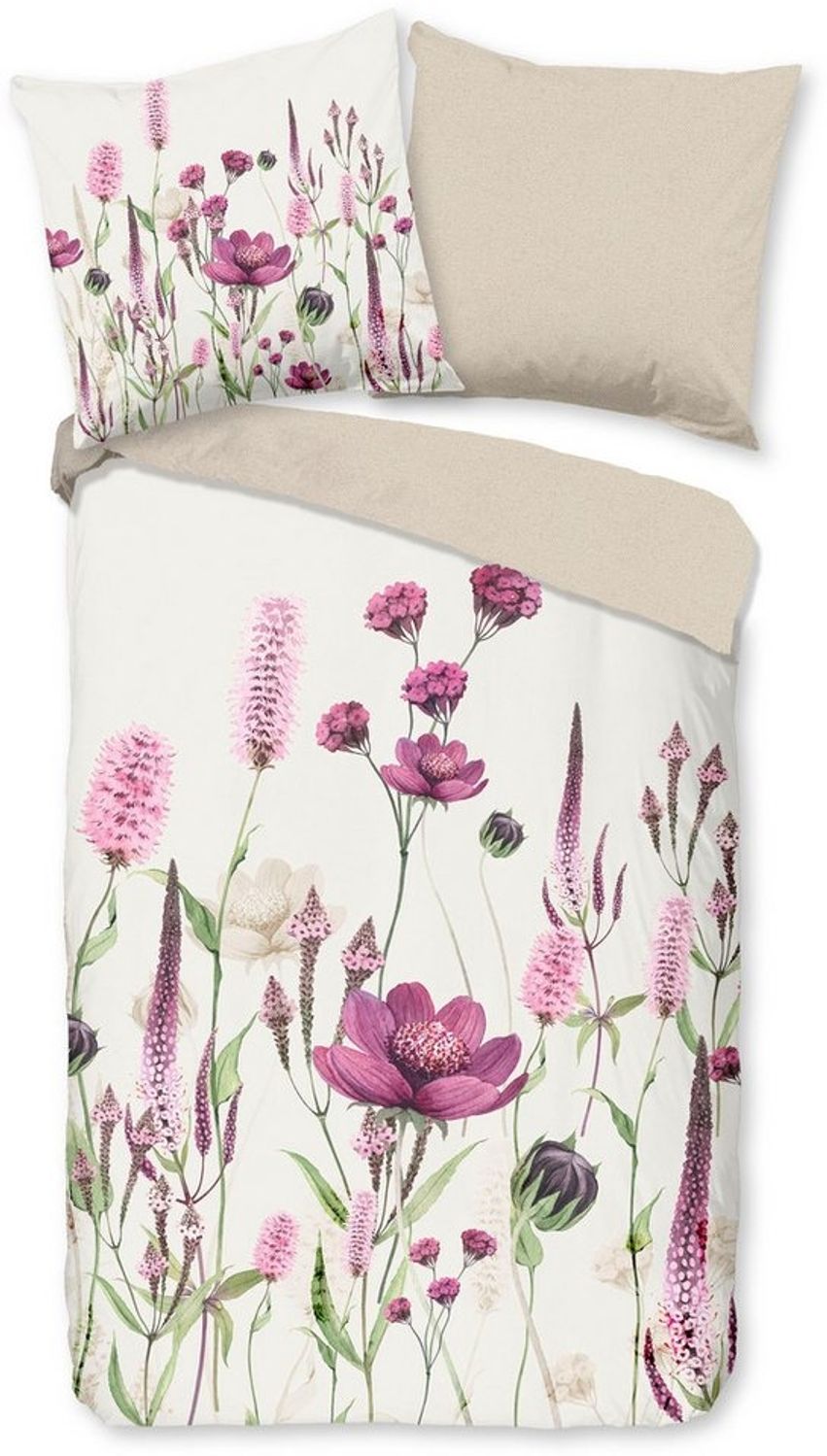 good morning Wendebettwäsche Hala, Renforcé, 2 teilig, 100% Baumwolle, Renforcé, Reißverschluss, Wendeoptik, Blumen Bild 1