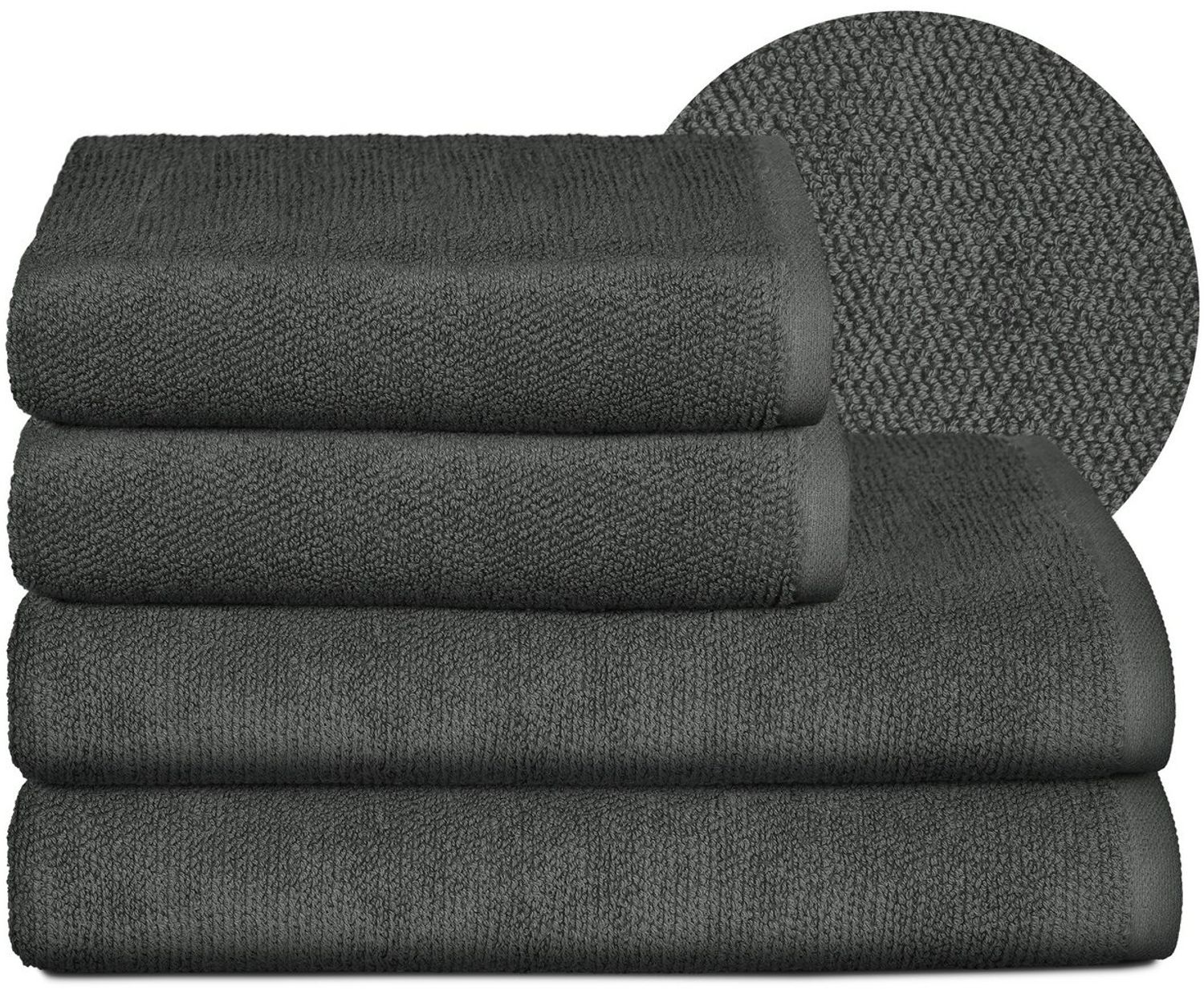 Beautex Handtuch Set Handtuch Set, Made in Europe, Frottier (Multischlaufen-Optik, Frottier Premium Set aus 100% Baumwolle 550g/m) Bild 1