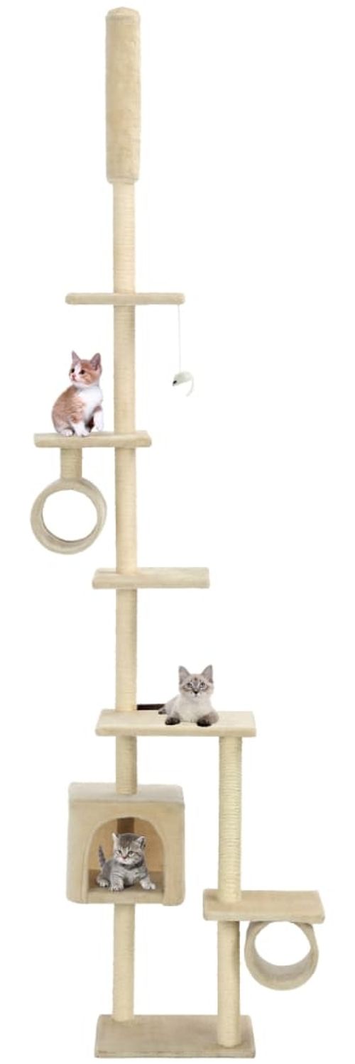vidaXL Katzen-Kratzbaum mit Sisal-Kratzsäulen 260 cm Beige 170534 Bild 1