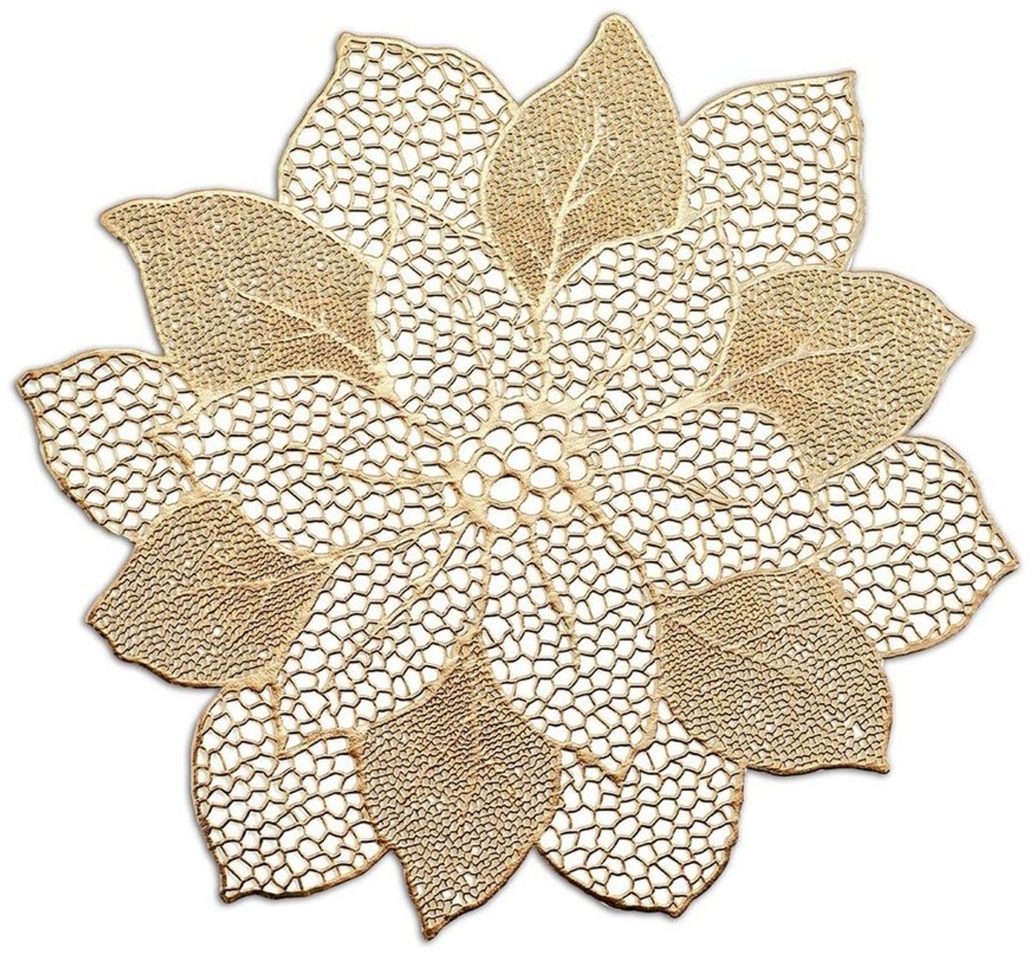 Zeller Present Platzset Flower, (1-St), Kunststoff, gold, 49 x 47 cm (1 Stück) Bild 1