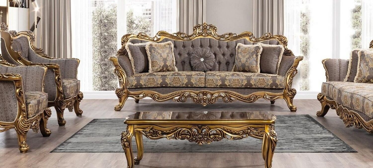 JVmoebel Couchtisch Eleganter Beistelltisch aus Holz im Barockstil (1-St), Made in Europa Bild 1