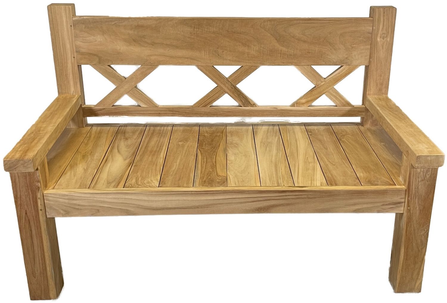 Teakholz Gartenbank JUMBO, Natural Teak Bild 1