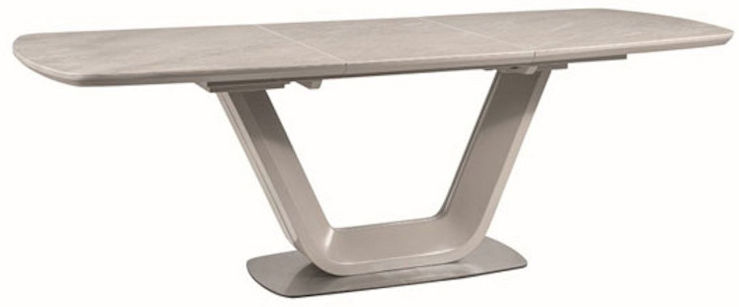 Esstisch Säulentisch Accra 160-220x90x76cm grau Keramik ausziehbar Bild 1