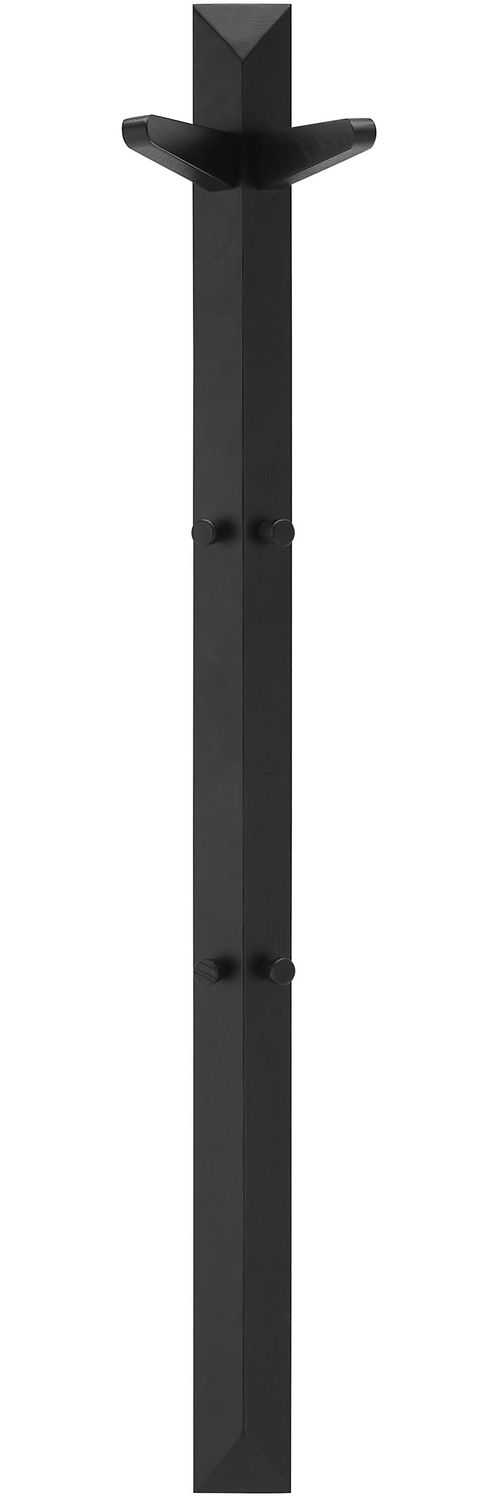 BANTRY Garderobenpaneel - 1 Leiste Höhe 120 cm / Eiche schwarz gebeizt / ohne Ablage Bild 1