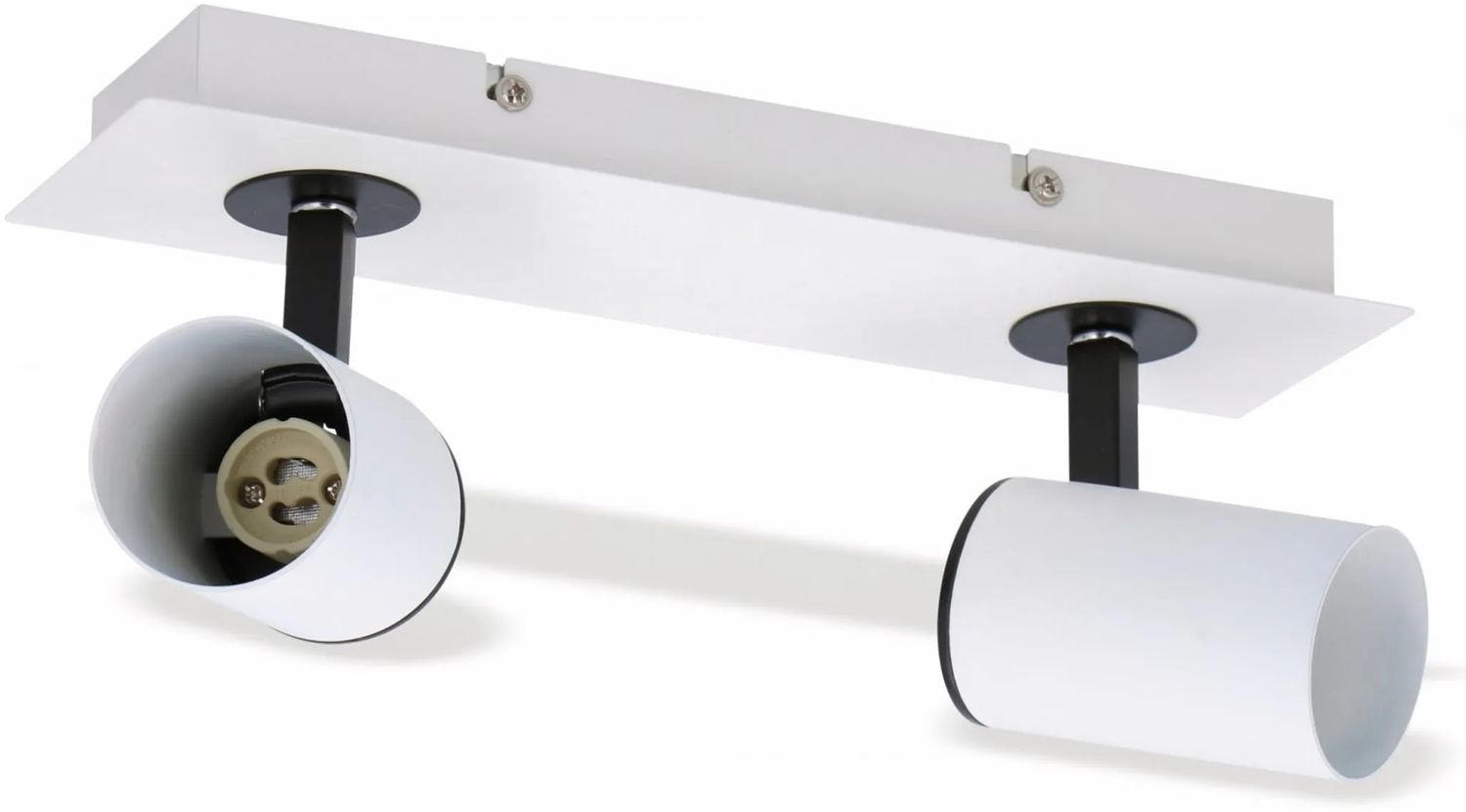 Grundig Deckenlampe für 2x GU10 Leuchtmittel 29cm weiß/schwarz Bild 1