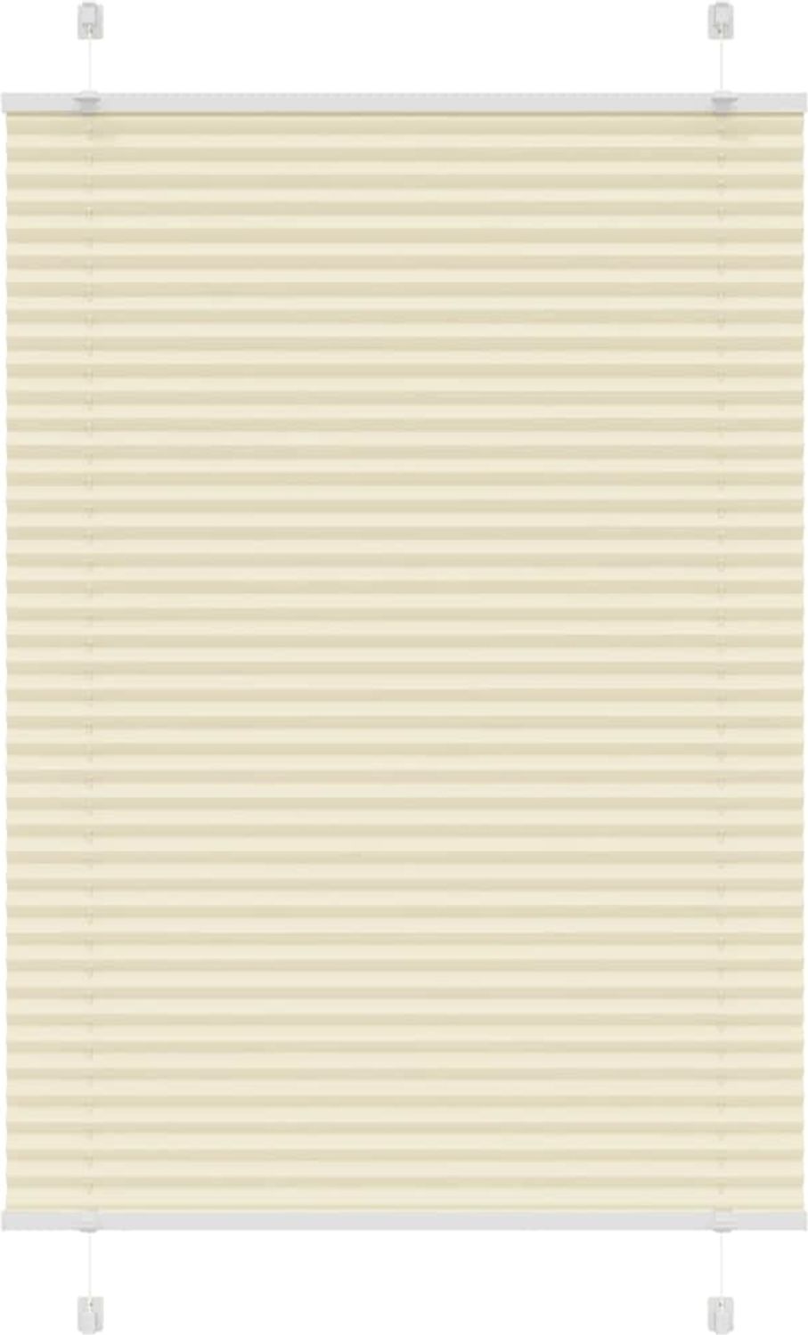 vidaXL Plissee Creme 85x100 cm Stoffbreite 84,4 cm Polyester 4015276 Bild 1