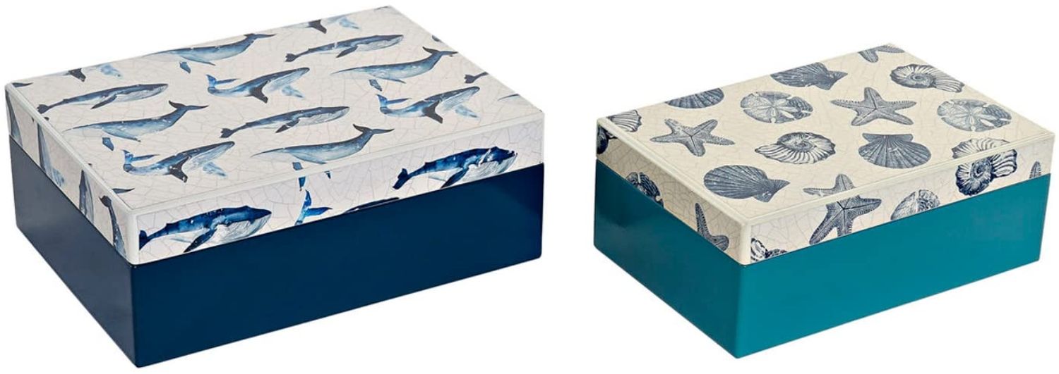 DKD Home Decor Set mit stapelbaren Aufbewahrungsboxen, Estándar Bild 1