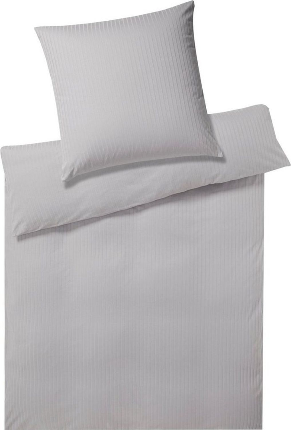 Elegante Bettwäsche Solid Stripe, Mako-Jersey, 2 teilig, angenehmes Hautgefühl Bild 1