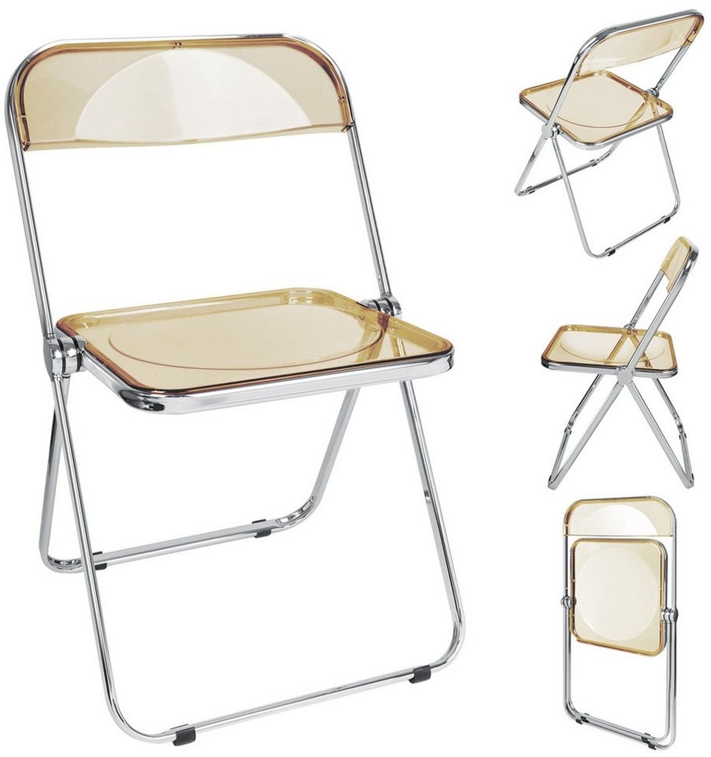 JEOBEST Klappstuhl Gartenstuhl, Klappsessel für Esszimmer, Wohnzimmer, (1 St) Acryl Ransparenter Klappstuhl für Bankett Bild 1