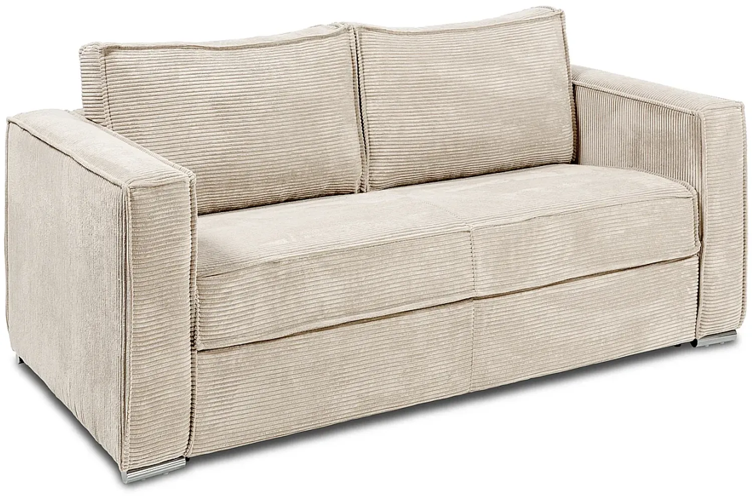 Vente-unique - LORETO Sofa SamtStoff Grün - B 223 cm95 cm x H 90 cm x L 195 cm Bild 1