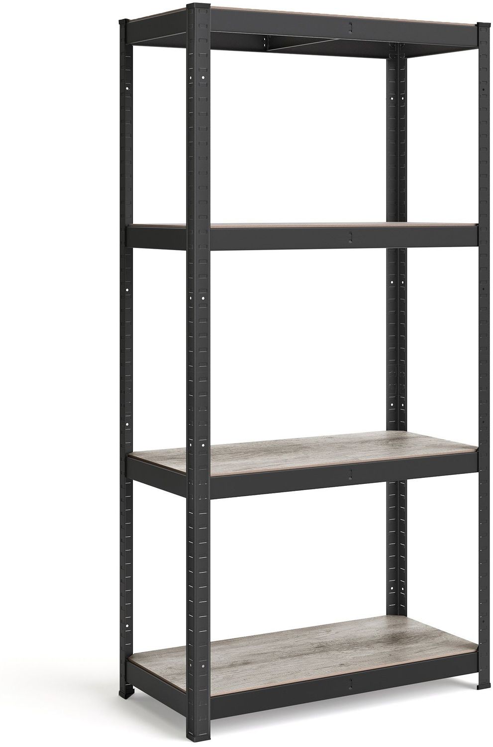 Songmics Standregal, Bücherregal, Schwerlastregal, Kellerregal, Lagerregal, verstellbar, 40 x 80 x 160 cm, bis 520 kg belastbar, für Küche, Wohnzimmer, Greige-Schwarz Bild 1