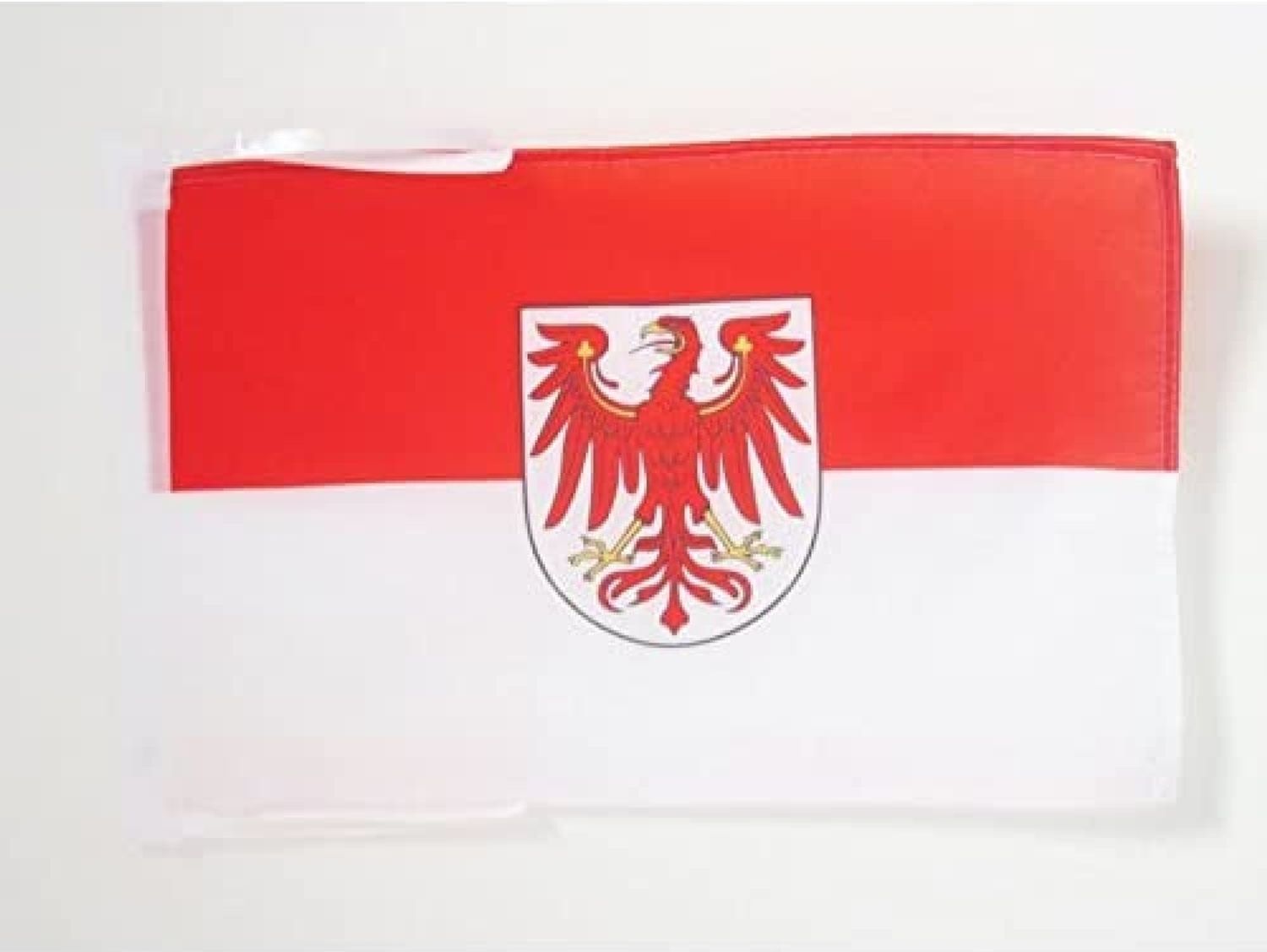 AZ FLAG - Flagge Brandenburg - 45x30 cm Mit Kordel - Brandenburg Fahne 30x45 Cm - Flaggen Bild 1