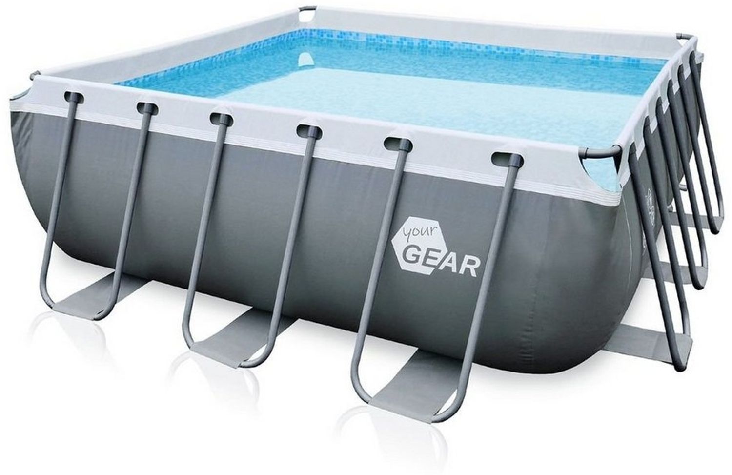 yourGEAR Rechteckpool Familien Pool 3x3x1m Gartenpool Schwimmbecken Schwimmbad Planschbecken Bild 1
