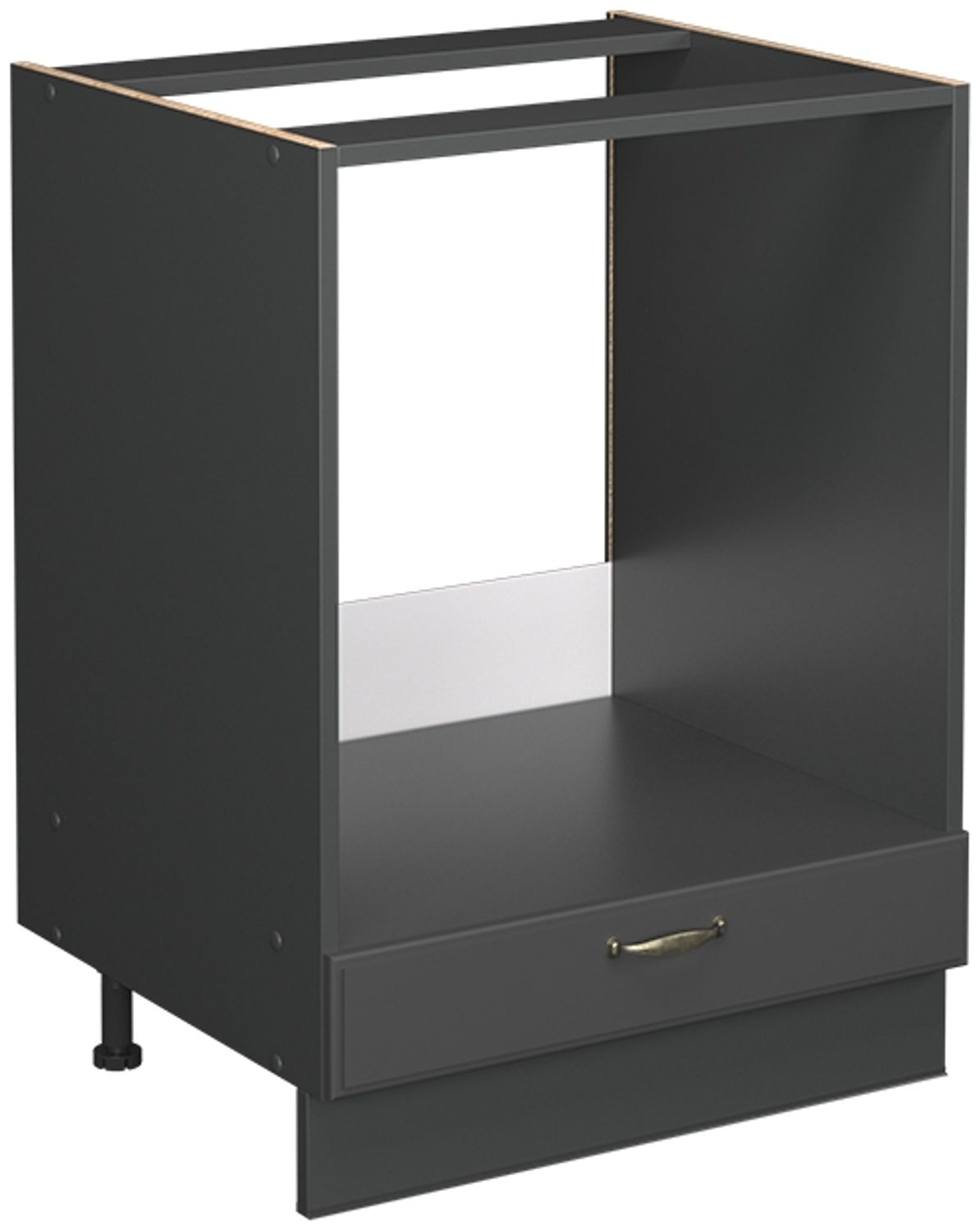 Herdumbauschrank Fame-Line Anthrazit-Gold Landhaus 60 cm , AP Anthrazit Vicco Bild 1