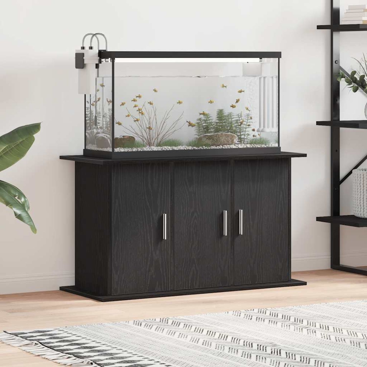 vidaXL Aquariumständer Schwarze Eiche 101 x 41 x 58 cm Holzwerkstoff 862156 Bild 1