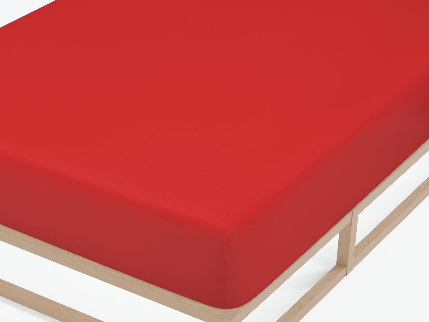 biberna Feinjersey-Spannbetttuch, 100 % Baumwolle, rot, 1x 180x200 cm - 200x200 cm Bild 1