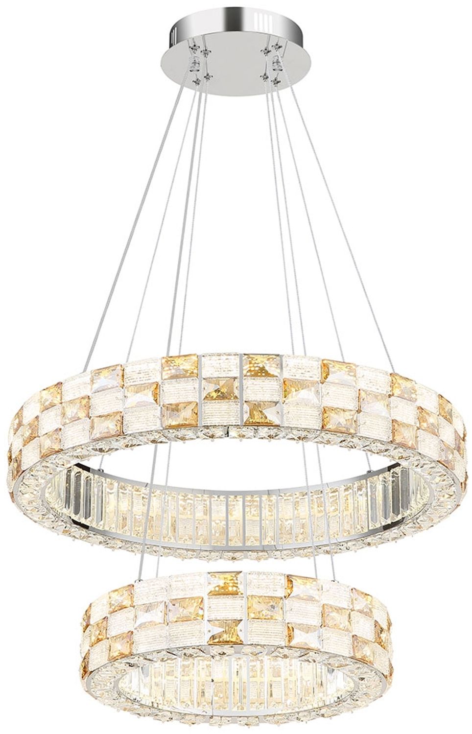 LED Pendelleuchte LIDIA, Chrom, Metall, Dimmbar, Höhenverstellbar Bild 1