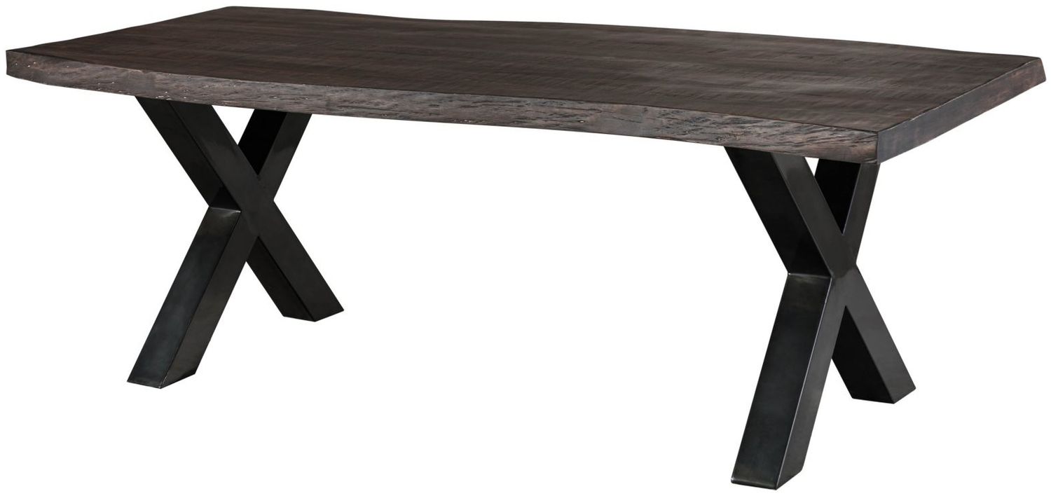 Baumtisch Mango 180x90x77 grau lackiert / X-Beine anthrazit glänzend FREEFORM 5 Bild 1
