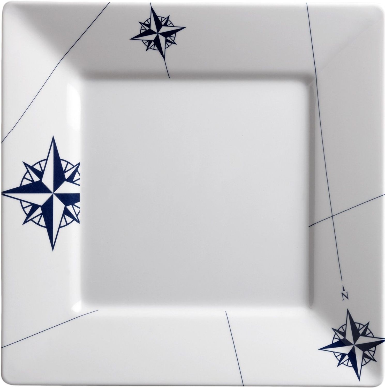 Marine Business Teller Essteller, flach groß, 25x25 cm, eckig - Northwind - einzeln Bild 1