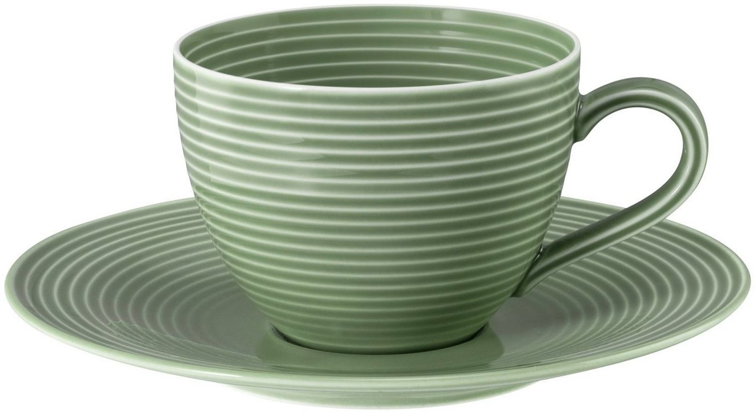 Seltmann Weiden Becher Seltmann Weiden Beat Salbeigrün Kaffeeobere+Untere 2tlg, Porzellan Bild 1