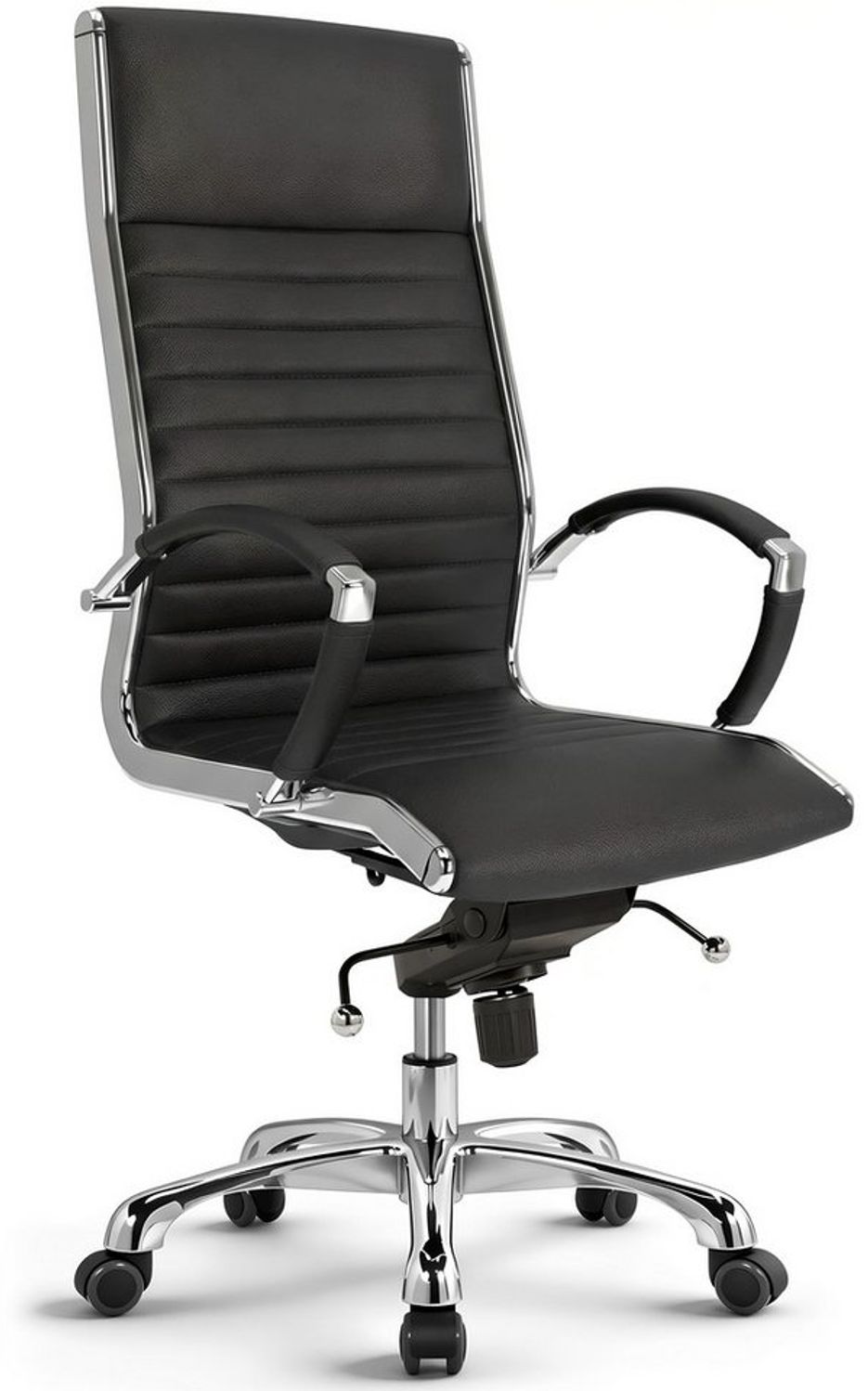 VERSEE Design Bürostuhl Chefsessel Montreal - Echt-Leder - schwarz - Drehstuhl, Bürodrehstuhl, Schreibtischstuhl, Chefstuhl, Designklassiker, hochwertige Verarbeitung, Stuhl, 150 kg Belastbarkeit Bild 1
