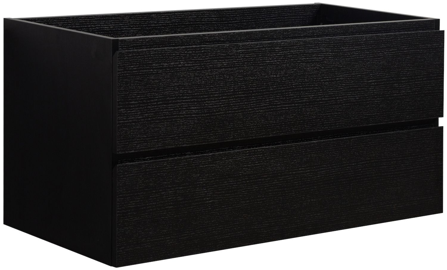 Waschbeckenunterschrank Angela 100cm - Schwarz Holz - Unterschrank Badmöbelset Bild 1