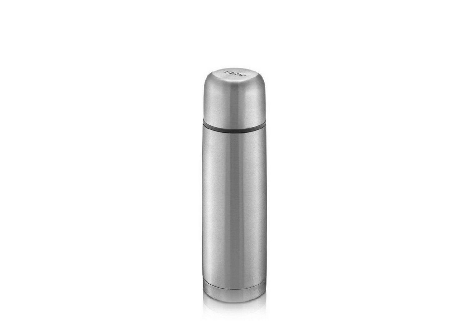 reer 'PURE' Isolier-Flasche mit integriertem Becher, Edelstahl Silber, 450ml Bild 1