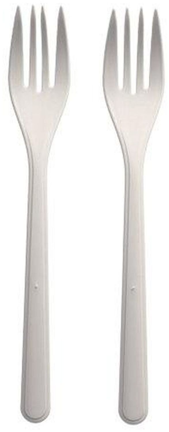 50 "Circulware" Mehrweg-Gabeln PP-MF 18,5 cm weiss extra stabil Bild 1