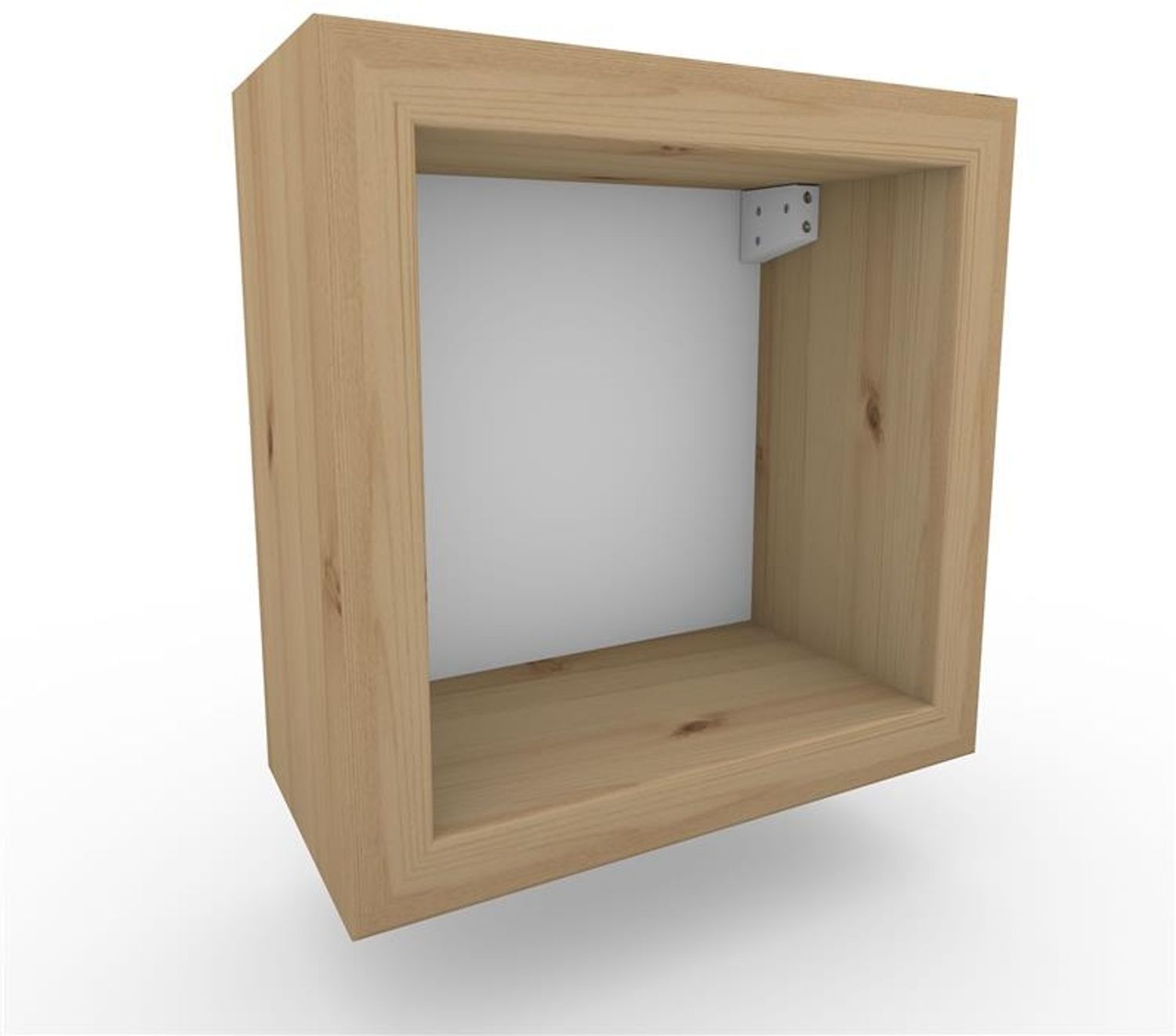 Nachttisch Nachtkommode Nachtkästchen mit Rückwand ohne Zwischenboden Wandmontage ohne Türe Fichte Bild 1