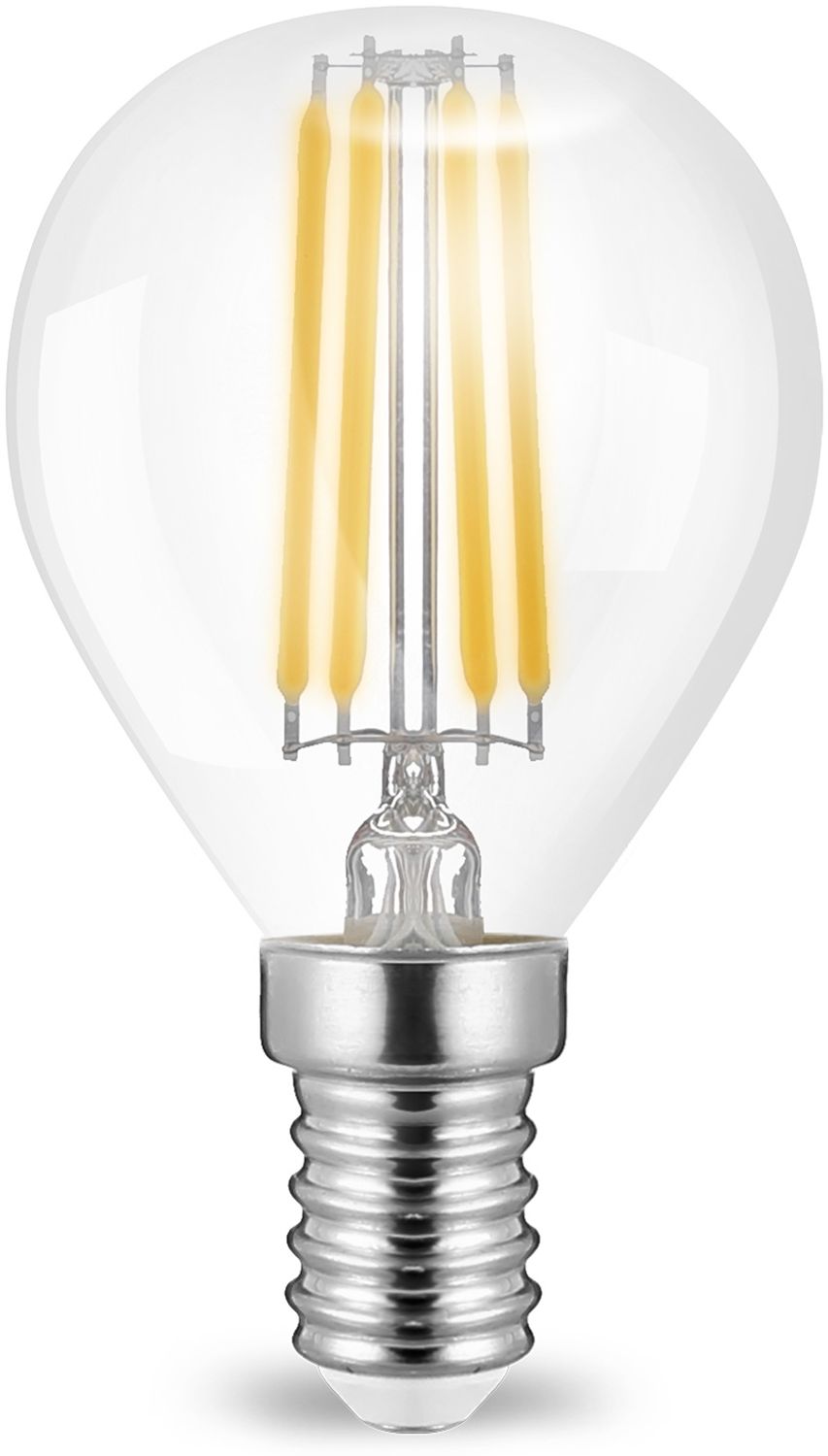10 x 4w E14 LED Birne Filament Leuchtmittel mit klarem Glas G45|Ø45x78mm|Warmweiß|470 Lumen Bild 1