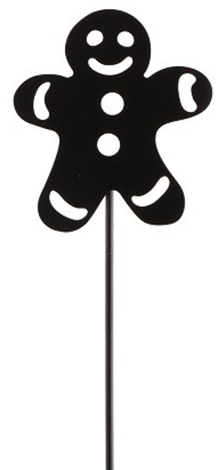 TrendLine Deko Eisen Figurenstecker Plätzchenmann 35 x 0,5 x 7,5 cm schwarz Bild 1
