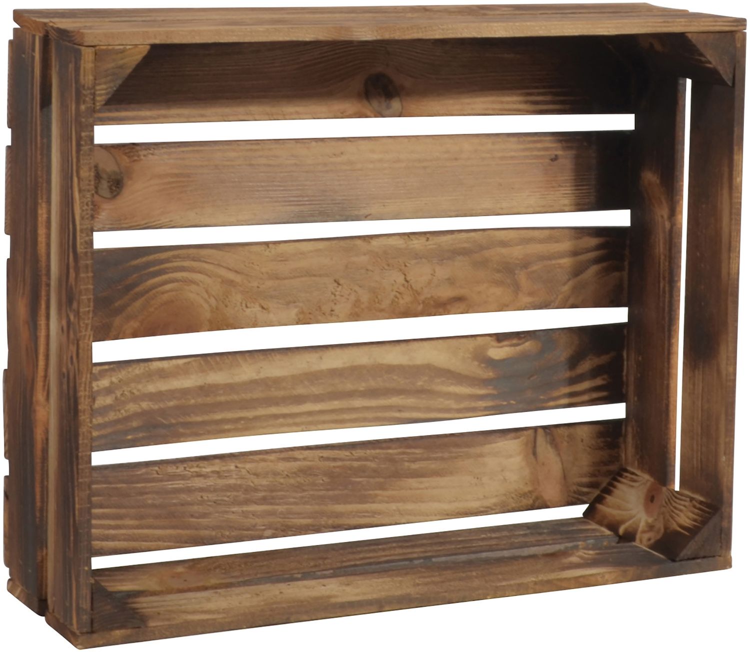 CHICCIE 3 Set Holzregal Schmalhanz - Geflammt Holzkiste Bild 1