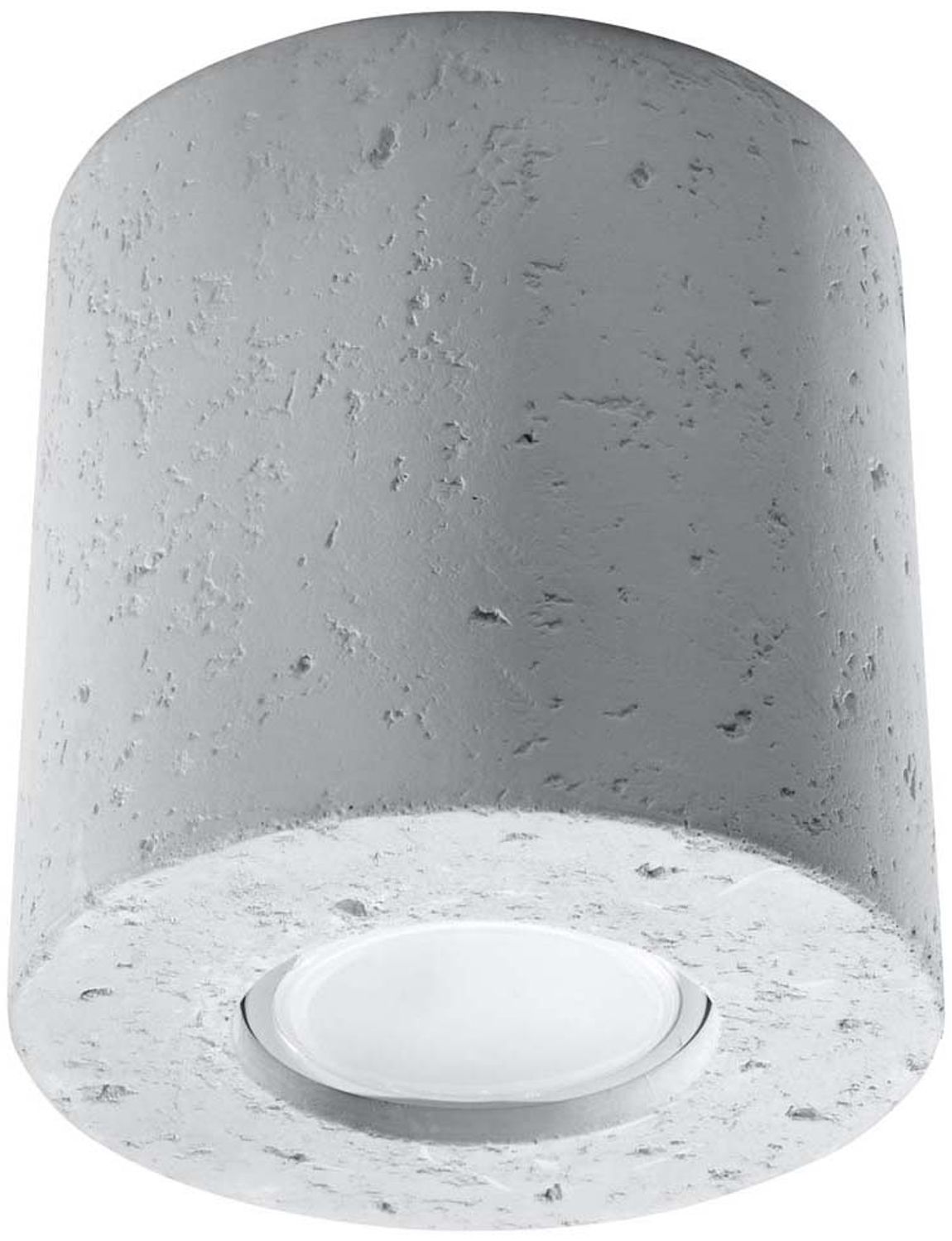 Deckenleuchte, Rund, Beton Grau, H 10 cm Bild 1